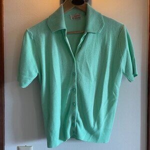 Vintage Amber knit button down short sleeve